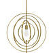 Mia 1 Light 24.25 inch Brass Pendant Ceiling Light